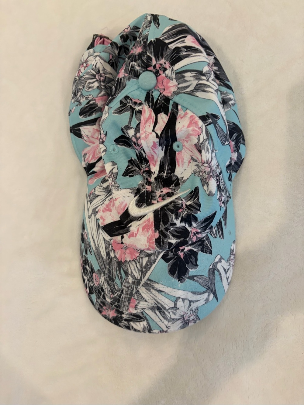 Nike Women's Floral Baseball Cap - Aqua, Pink, Black